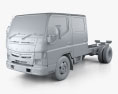 Mitsubishi Fuso Canter (515) City Crew Cab Вантажівка шасі 2019 3D модель clay render