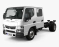 Mitsubishi Fuso Canter (515) City Crew Cab 底盘驾驶室卡车 带内饰 2019 3D模型