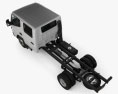 Mitsubishi Fuso Canter (515) City Crew Cab Вантажівка шасі з детальним інтер'єром 2019 3D модель top view