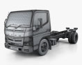 Mitsubishi Fuso Canter (515) City Single Cab Low Roof Вантажівка шасі 2019 3D модель wire render