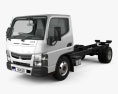 Mitsubishi Fuso Canter (515) City Single Cab Low Roof Вантажівка шасі з детальним інтер'єром 2019 3D модель