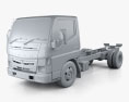 Mitsubishi Fuso Canter (515) City Single Cab Low Roof Chassis Truck with HQ interior 2019 3d model clay render