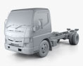 Mitsubishi Fuso Canter (515) Super Low City Cab Camion Telaio con interni 2019 Modello 3D clay render