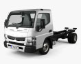 Mitsubishi Fuso Canter (515) Wide Single Cab Вантажівка шасі з детальним інтер'єром 2019 3D модель