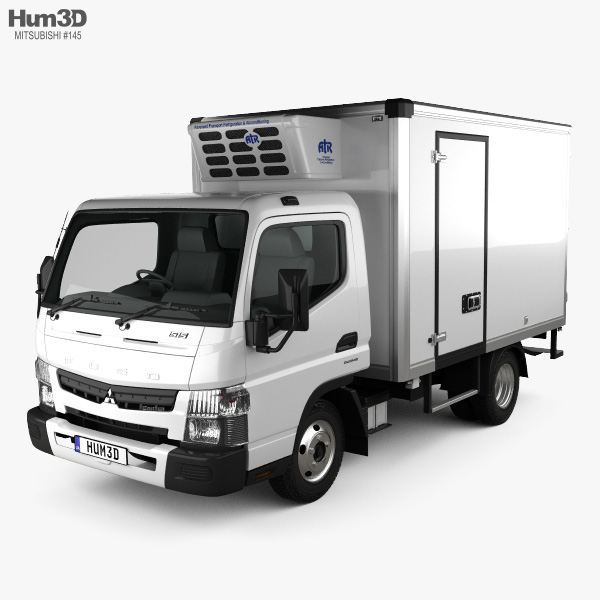 Mitsubishi Fuso Canter (515) Wide Single Cab Refrigerator Truck 2019 3D model