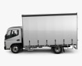 Mitsubishi Fuso Canter (615) Wide Single Cab Curtain Sider Truck 2019 3D модель side view