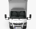 Mitsubishi Fuso Canter (615) Wide Cabina Simple Curtain Sider Truck 2019 Modelo 3D vista frontal