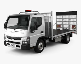 Mitsubishi Fuso Canter (815) Wide Einzelkabine Tilt Tray Beaver Tail Truck 2019 3D-Modell