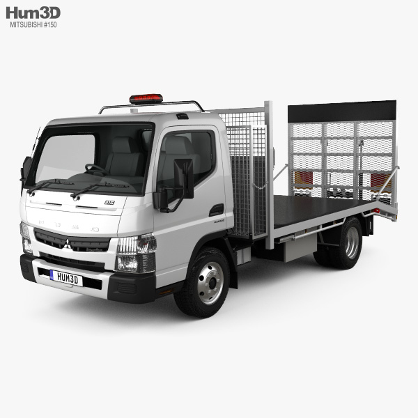 Mitsubishi Fuso Canter (815) Wide Cabine Única Tilt Tray Beaver Tail Truck 2019 Modelo 3d