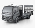 Mitsubishi Fuso Canter (815) Wide Single Cab Tilt Tray Beaver Tail Truck 2019 3d model wire render