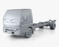 Mitsubishi Fuso Canter (918) Wide Single Cab 섀시 트럭 인테리어 가 있는 2019 3D 모델  clay render
