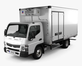 Mitsubishi Fuso Canter (918) Wide Single Cab Refrigerator Truck 2019 3D model