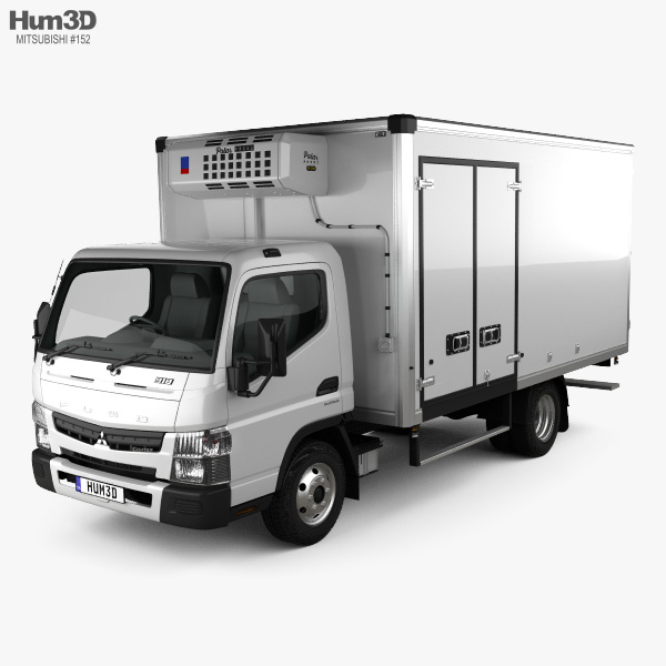 Mitsubishi Fuso Canter (918) Wide Single Cab Refrigerator Truck 2019 3D model