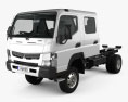 Mitsubishi Fuso Canter (FG) Wide Crew Cab Chasis de Camión con interior 2019 Modelo 3D