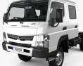 Mitsubishi Fuso Canter (FG) Wide Crew Cab Camion Châssis avec Intérieur 2019 Modèle 3d