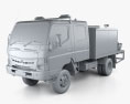 Mitsubishi Fuso Canter (FG) Wide Crew Cab Fire Truck 2019 3d model clay render