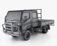 Mitsubishi Fuso Canter (FG) Wide Crew Cab Tray Truck 2019 3D-Modell wire render