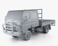 Mitsubishi Fuso Canter (FG) Wide Crew Cab Tray Truck 2019 3D-Modell clay render