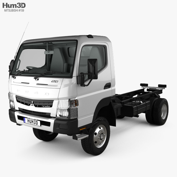 Mitsubishi Fuso Canter (FG) Wide Single Cab Chassis Truck with HQ interior 2019 3D model