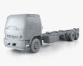 Mitsubishi Fuso Fighter (2427) Fahrgestell LKW mit Innenraum 2019 3D-Modell clay render