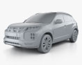 Mitsubishi ASX 2022 3D-Modell clay render