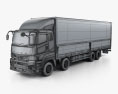 Mitsubishi Fuso Super Great Box Truck 4 assi 2022 Modello 3D wire render