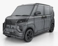 Mitsubishi Super Height K-Wagon 2021 3D 모델  wire render