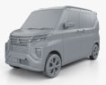 Mitsubishi Super Height K-Wagon 2021 3D-Modell clay render