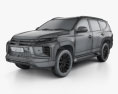 Mitsubishi Pajero Sport 2022 3D-Modell wire render