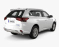 Mitsubishi Outlander PHEV with HQ interior 2020 3d model back view