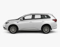 Mitsubishi Outlander PHEV with HQ interior 2020 3d model side view
