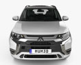 Mitsubishi Outlander PHEV с детальным интерьером 2020 3D модель front view