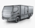 Mitsubishi Fuso Vision F-Cell Truck 2022 3D模型 wire render