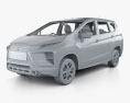 Mitsubishi Xpander HQインテリアと 2019 3Dモデル clay render