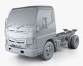 Mitsubishi Fuso Canter Superlow City Cab シャシートラック L1 2019 3Dモデル clay render
