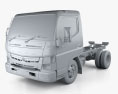 Mitsubishi Fuso Canter Wide Cabina Simple Chasis de Camión L1 2019 Modelo 3D clay render