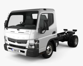 3D model of Mitsubishi Fuso Canter Wide Single Cab Chassis Truck L2 2019