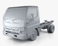 Mitsubishi Fuso Canter Wide シングルキャブ シャシートラック L2 2019 3Dモデル clay render