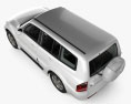 Mitsubishi Pajero 5门 带内饰 2006 3D模型 顶视图