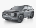 Mitsubishi Outlander SEL US-spec 2024 3D 모델  wire render