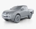 Mitsubishi L200 Club Cab 2017 3D-Modell clay render