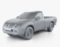 Mitsubishi L200 单人驾驶室 2017 3D模型 clay render