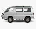 Mitsubishi Delica Star Wagon 4WD with HQ interior and engine 1993 3d model side view