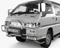 Mitsubishi Delica Star Wagon 4WD with HQ interior and engine 1993 3d model