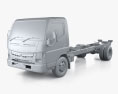 Mitsubishi Fuso Canter Wide Single Cab L3 Вантажівка шасі 2019 3D модель clay render