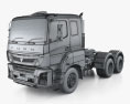 Mitsubishi Fuso TV Tractor Truck 2022 3d model wire render