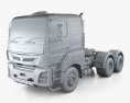 Mitsubishi Fuso TV Tractor Truck 2022 3d model clay render