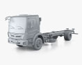 Mitsubishi Fuso FJ 底盘驾驶室卡车 2024 3D模型 clay render