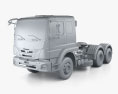 Mitsubishi Fuso FZ Tractor Truck 2022 3d model clay render