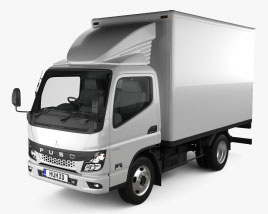 Mitsubishi Fuso Canter e City Single Cab Box Truck 2023 3D model